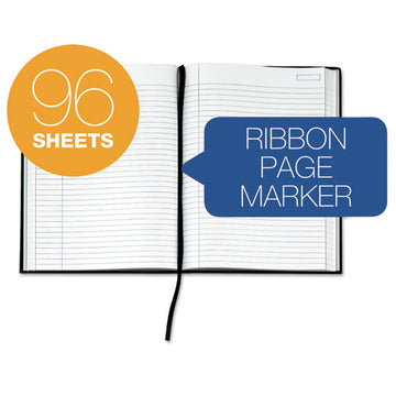 TOPS™ Royale Casebound Business Notebooks, 1 Subject, Medium-college Rule, Black-gray Cover, 10.5 X 8, 96 Sheets freeshipping - TVN Wholesale